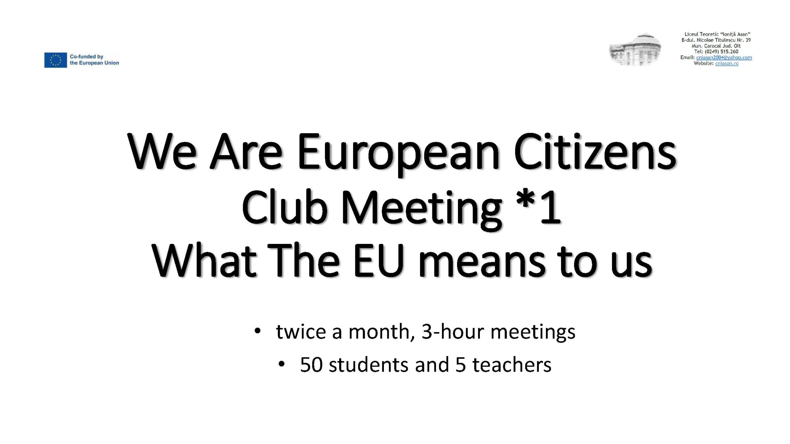 Read more about the article Topic 1  What The EU means to us